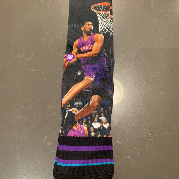 NWOT Stance Tracy McGrady Purple Basketball Graphic Raptors Socks - Picture 3 of 3